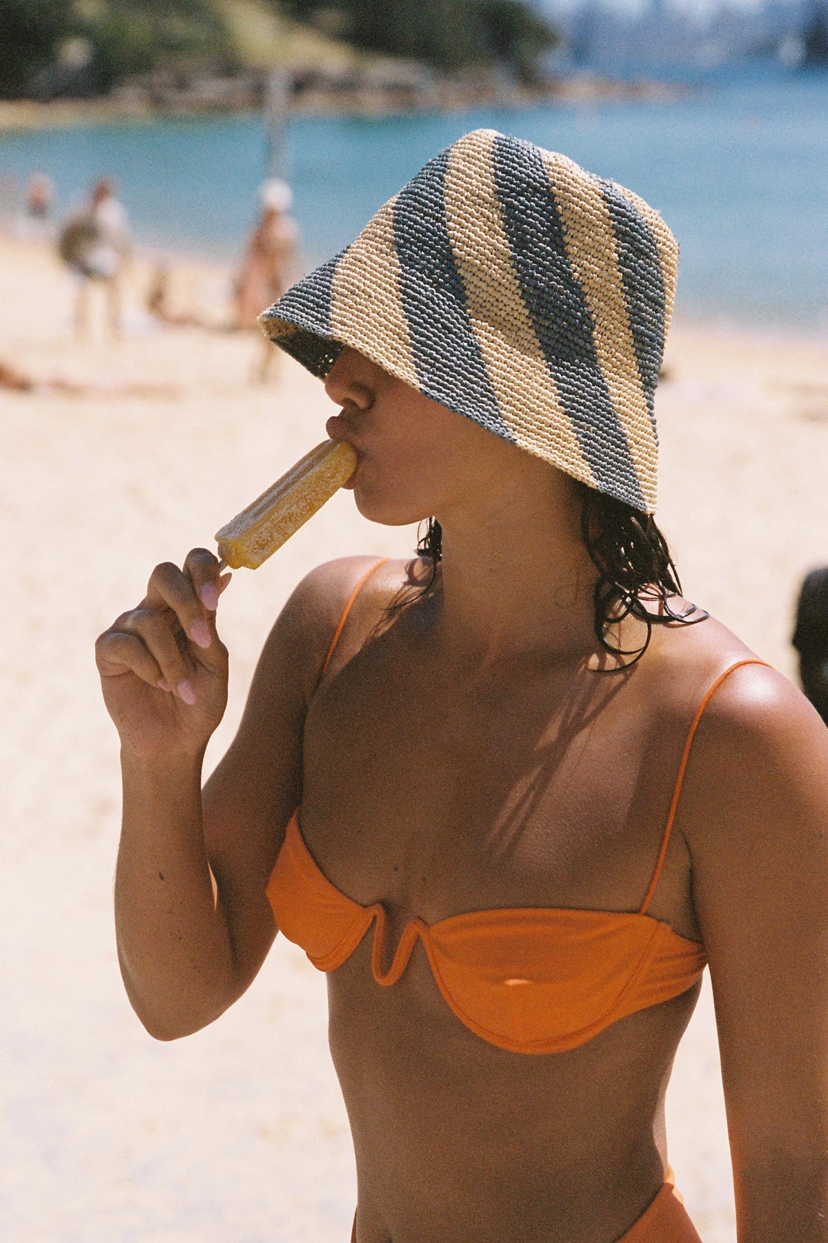 Cyla Bucket Hat |Blue &amp; Natural