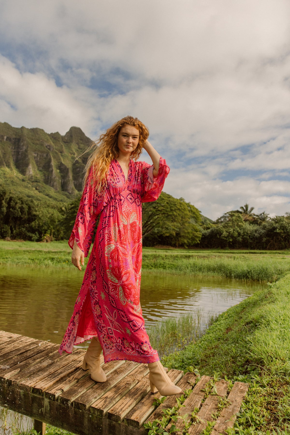 AVY LONG KIMONO DRESS | FINAL SALE