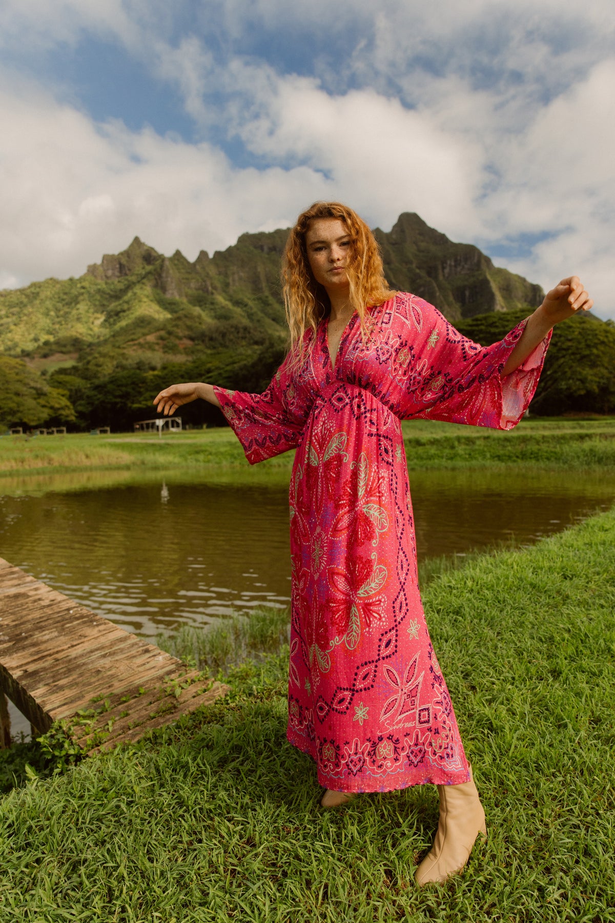 AVY LONG KIMONO DRESS | FINAL SALE