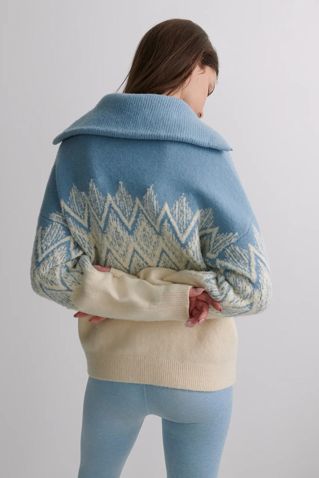 Hedda Fairisle Half-Zip Knit