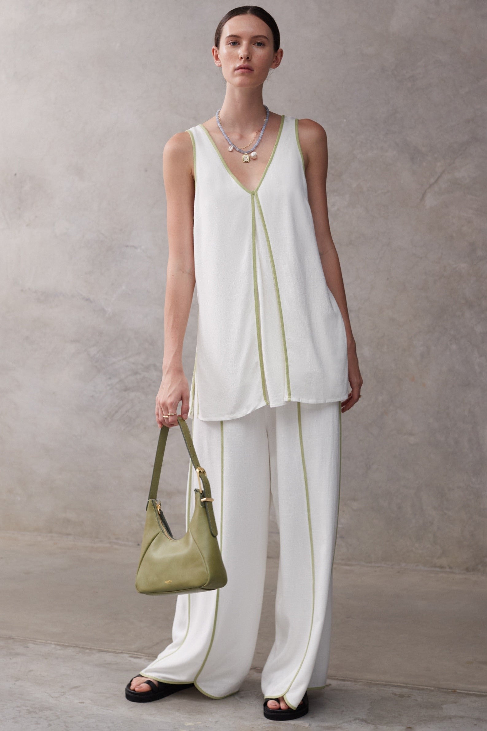 THE ESILA TOP | Creme & Pistasho - FINAL SALE