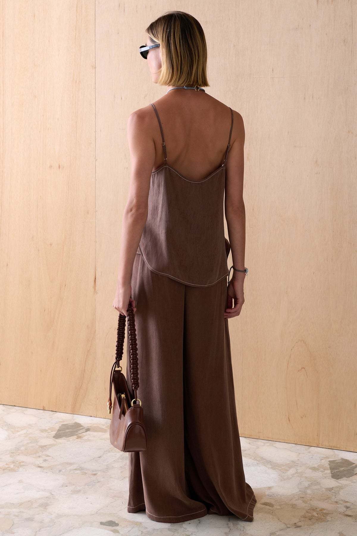 Rylen Cupro Top | Truffle