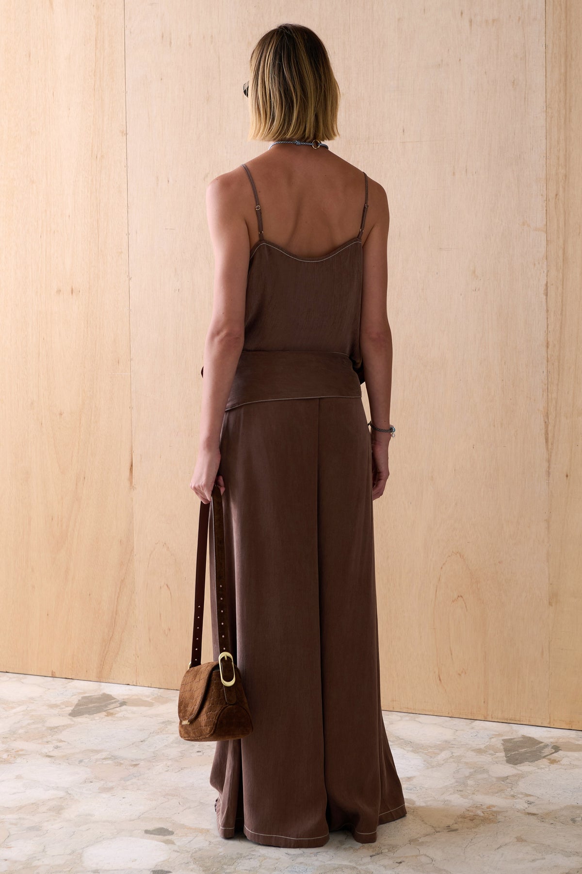 Luna Cupro Pants | Truffle