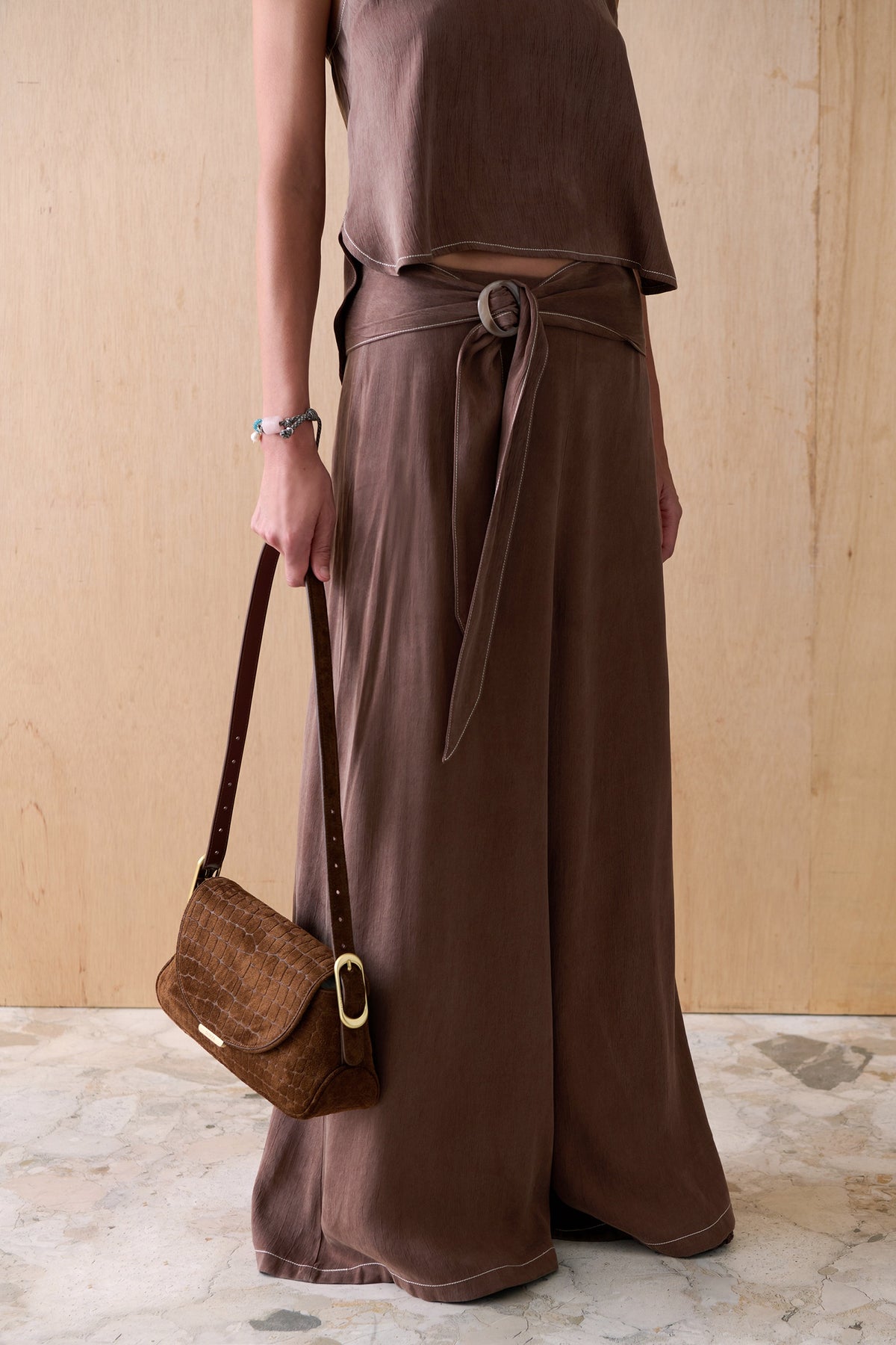 Luna Cupro Pants | Truffle
