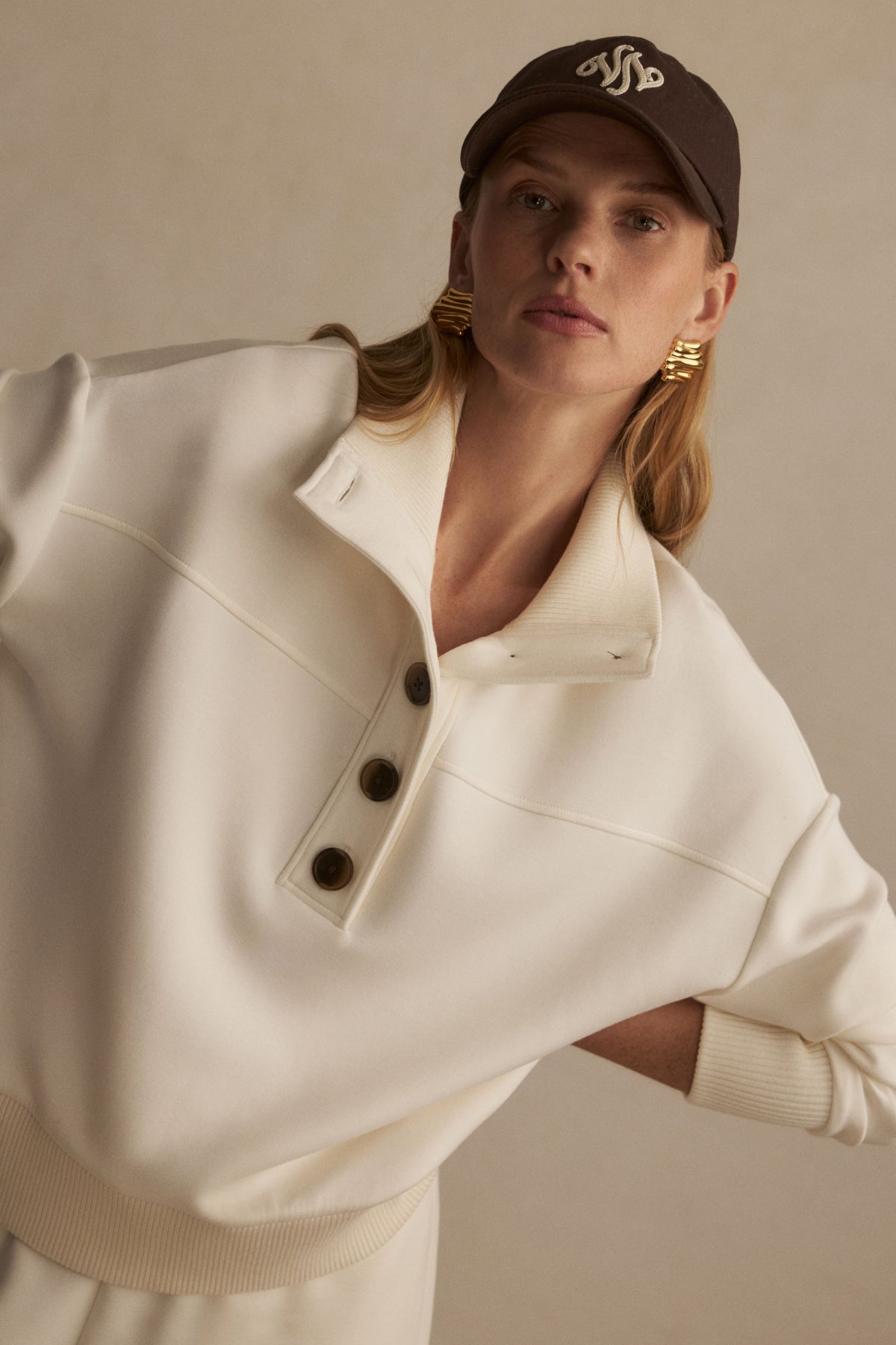 Bronya Button Placket Sweat