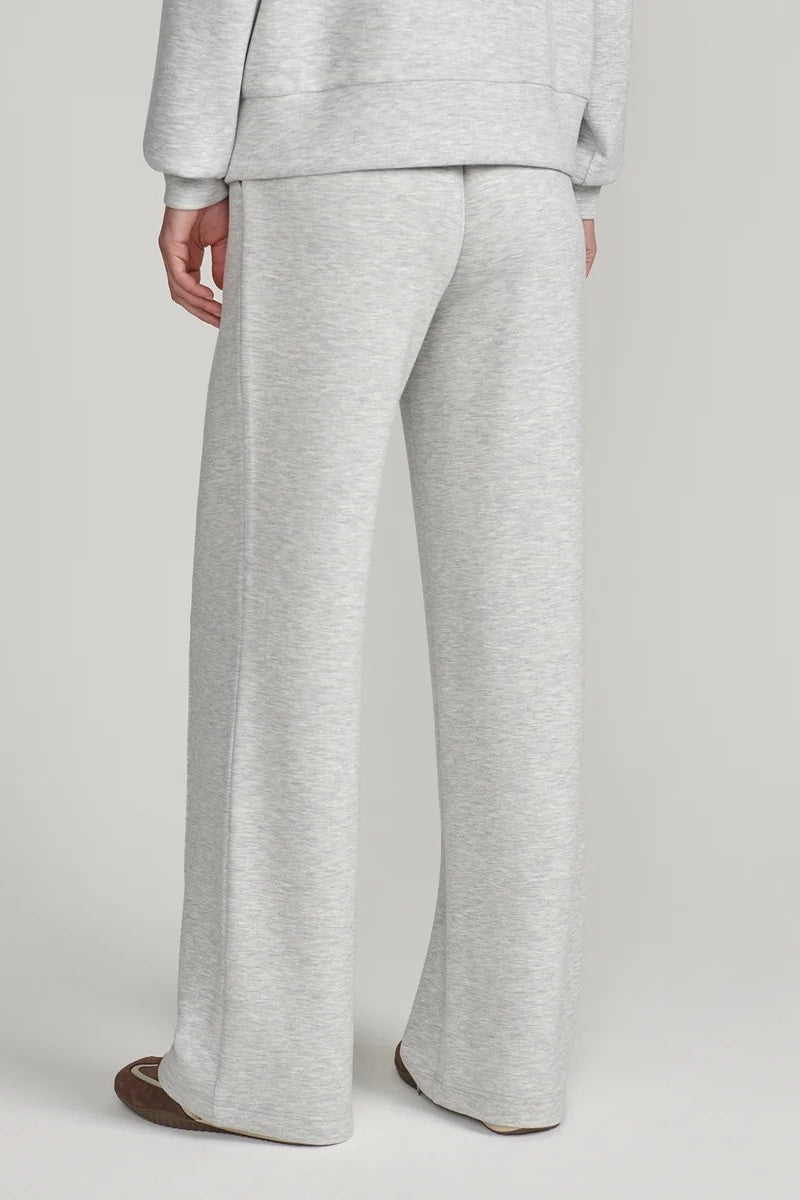 The Wide Leg Pant 30" | Light Grey Marl