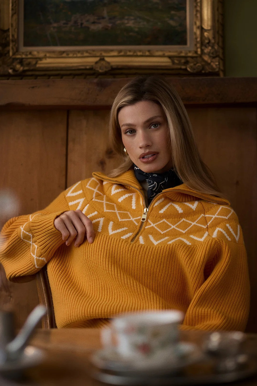 Sigrid Fairisle Half-Zip Knit