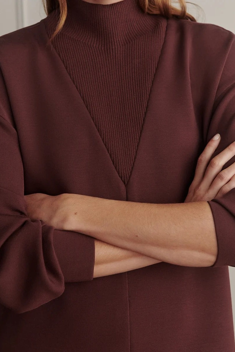 Novi Longline Mock Neck Sweater