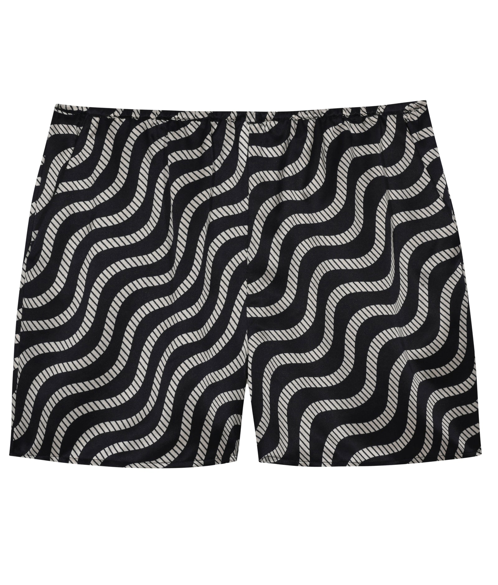 FIJI - Bespoke Navy Wave Striped Short - FINAL SALE