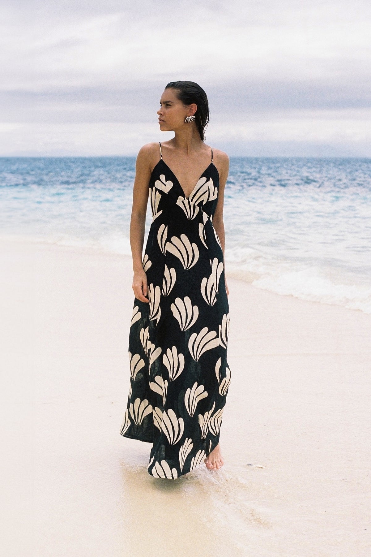 PALM LINEN DRESS - FINAL SALE