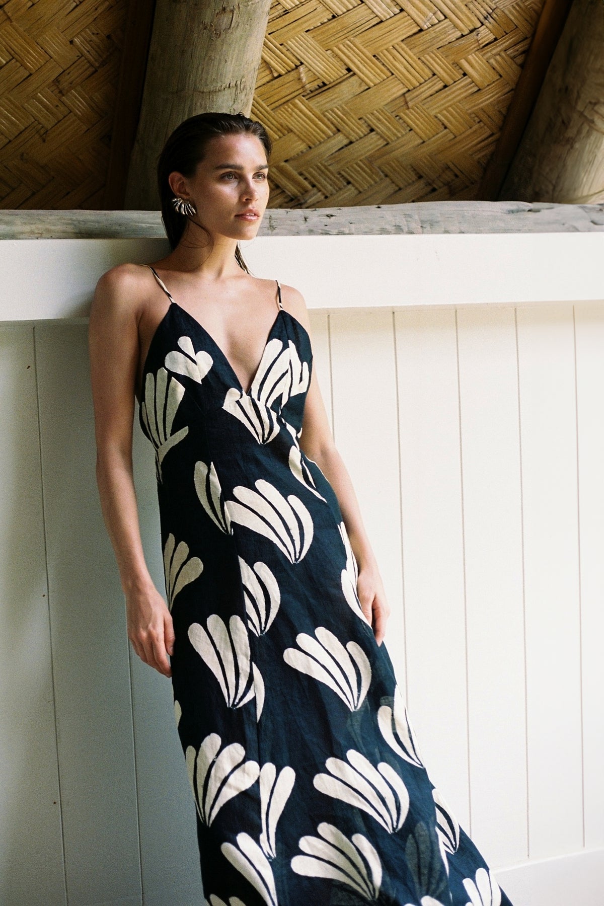 PALM LINEN DRESS - FINAL SALE