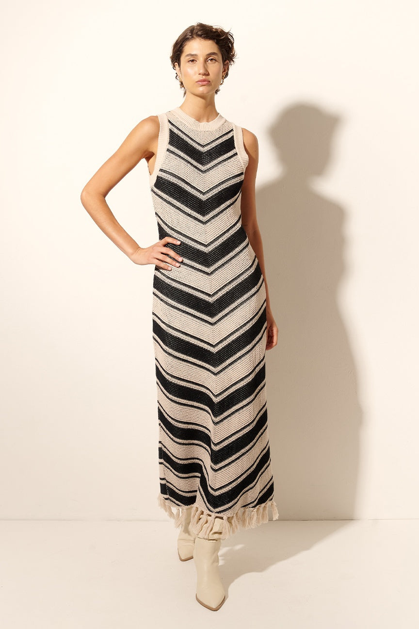 Anita Knit Stripe Midi Dress