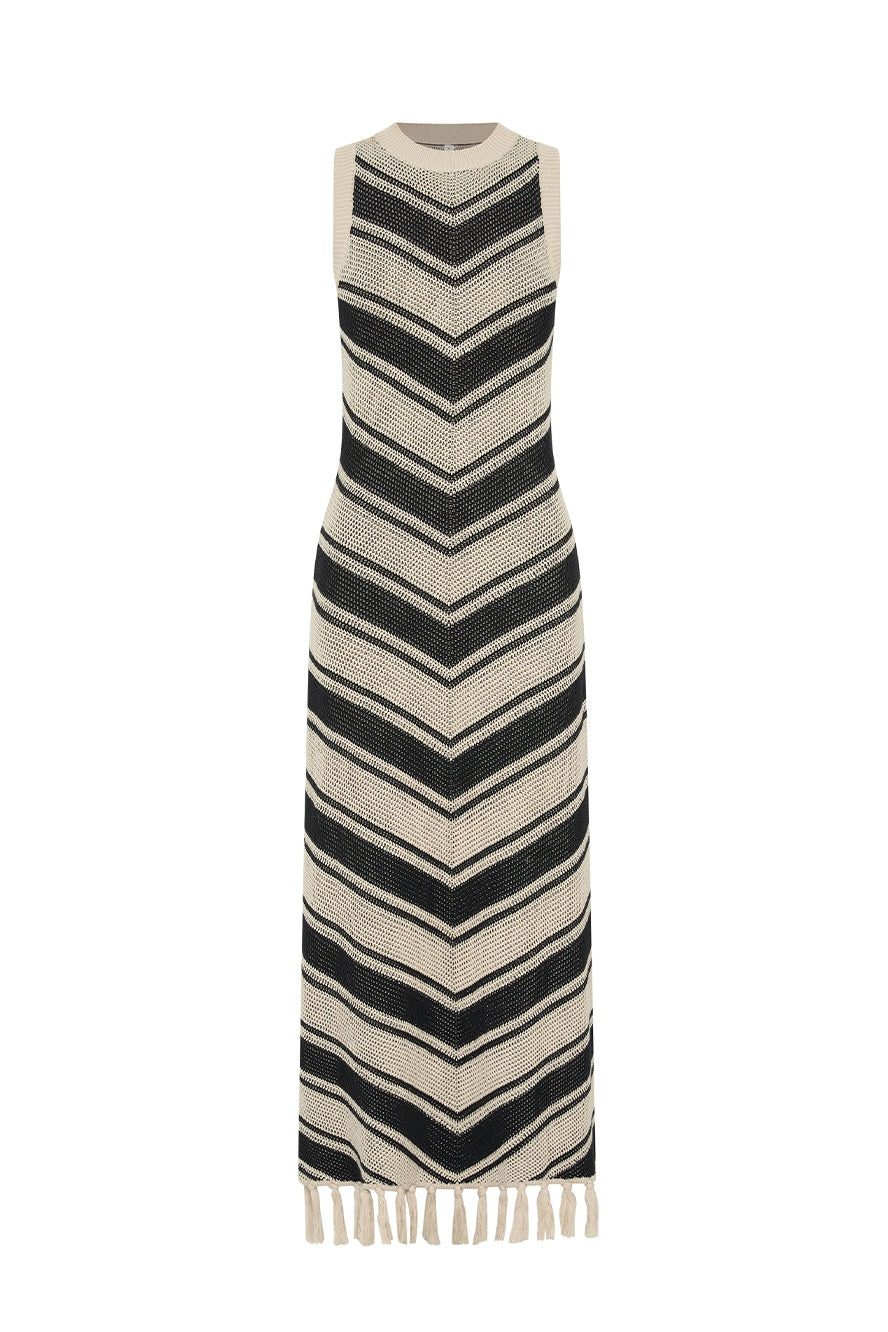 Anita Knit Stripe Midi Dress
