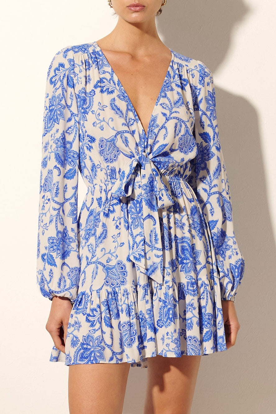 Athena Tie Front Mini Dress - FINAL SALE