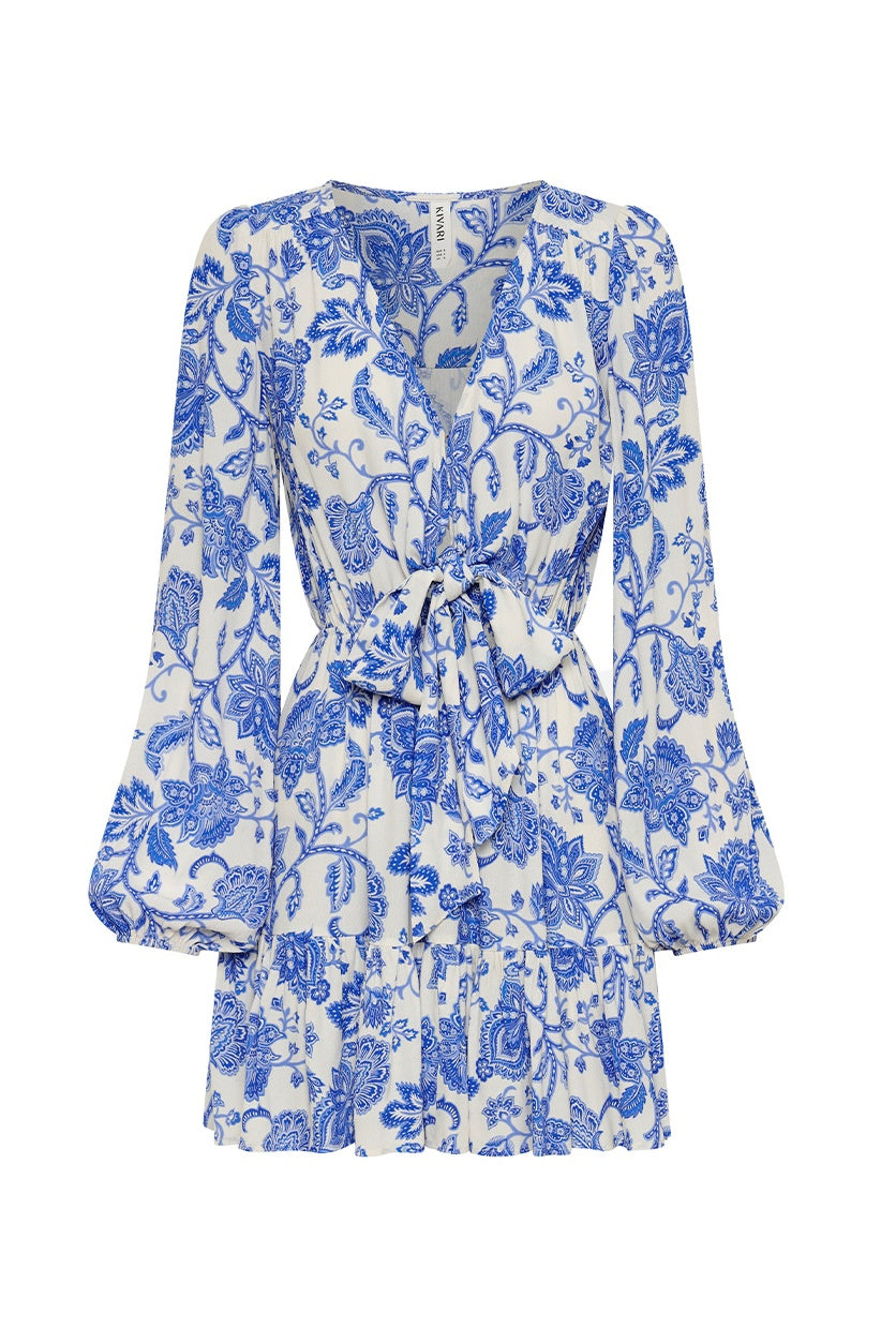 Athena Tie Front Mini Dress - FINAL SALE