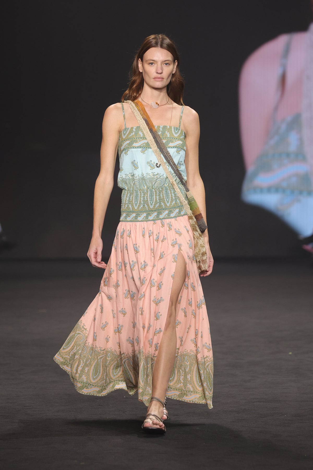 Lucent Drop Waist Maxi Dress