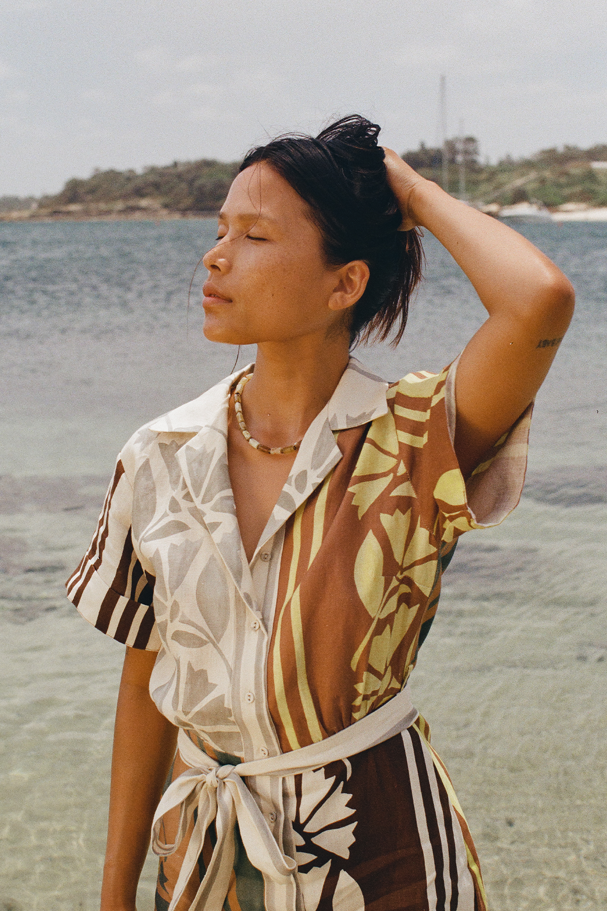 Brodie Mini Dress Clove Patch | FINAL SALE