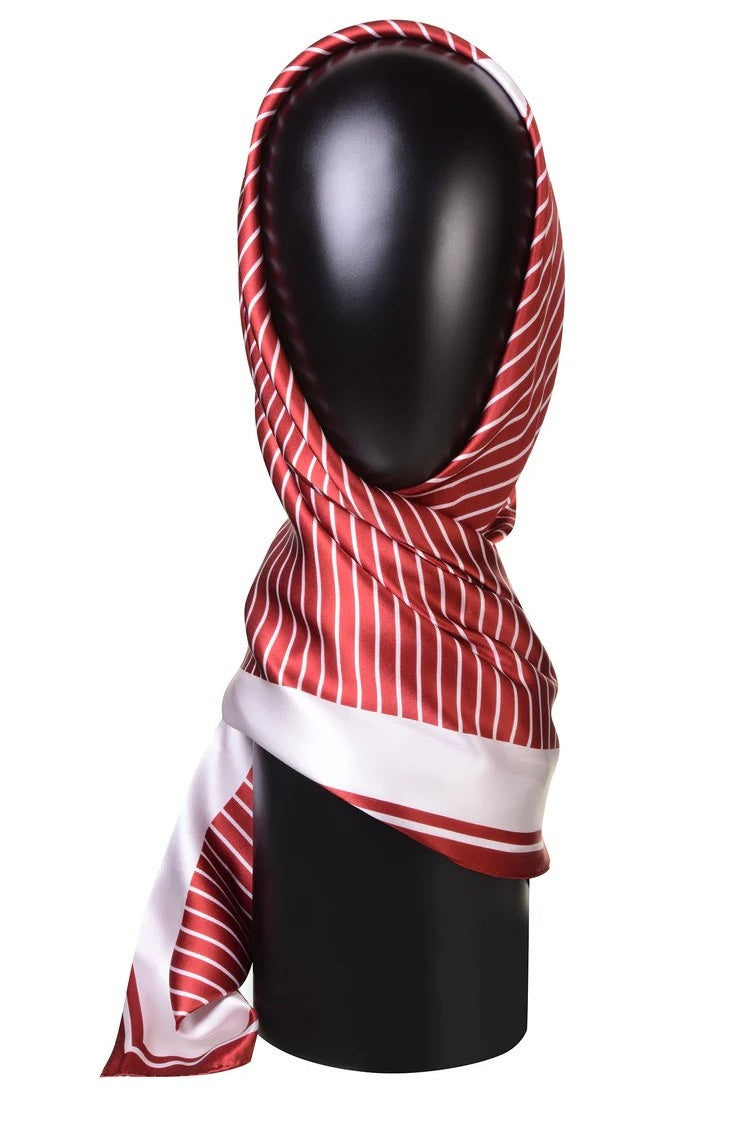 Large Print Silk Sarong | Rust Red