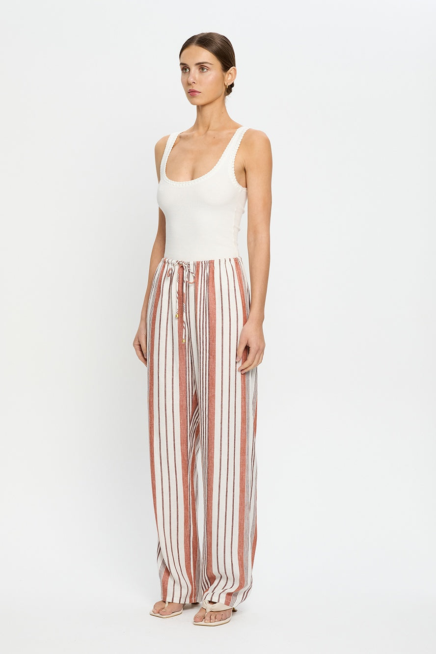 Elms Trousers | Rust/Ivory