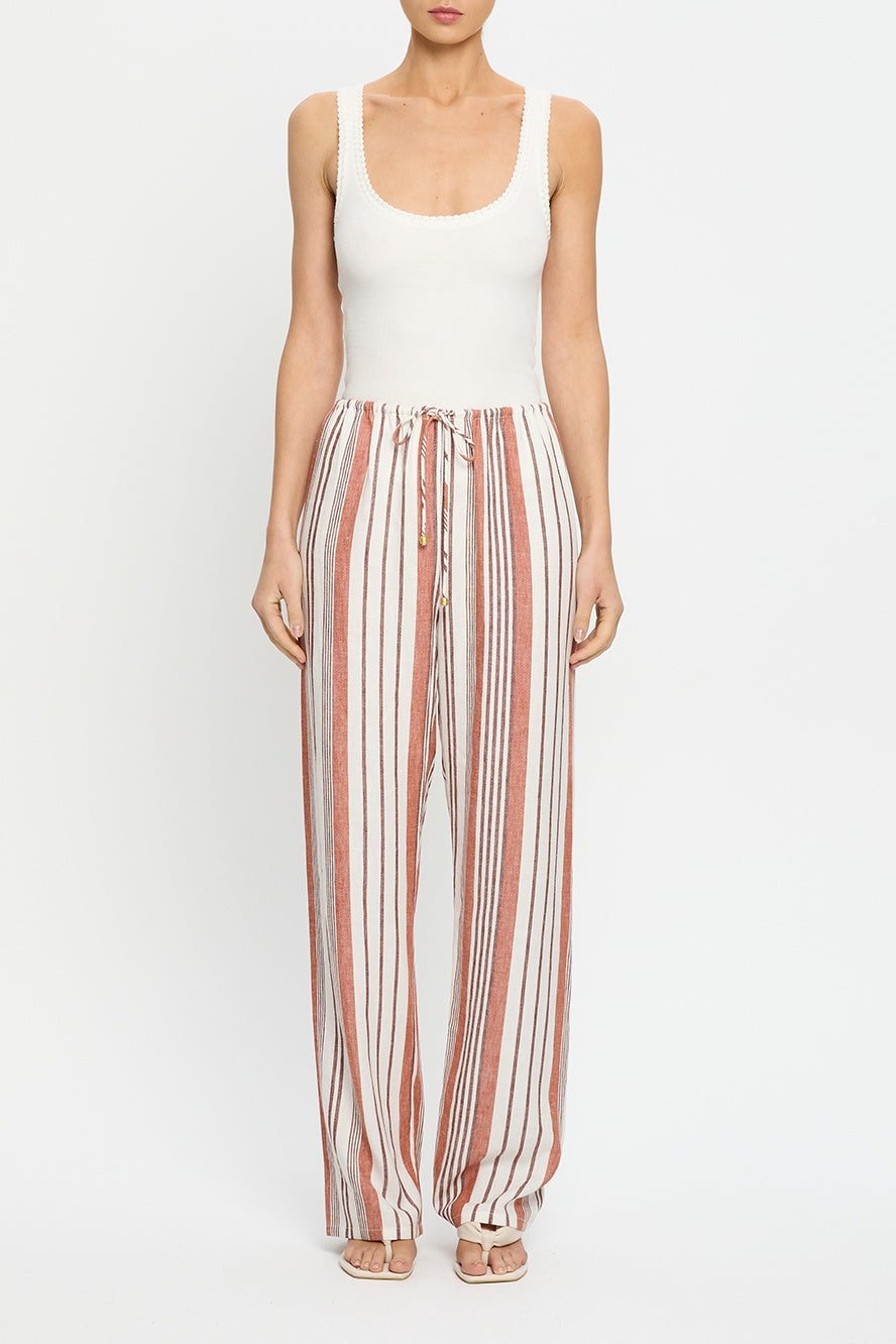 Elms Trousers | Rust/Ivory