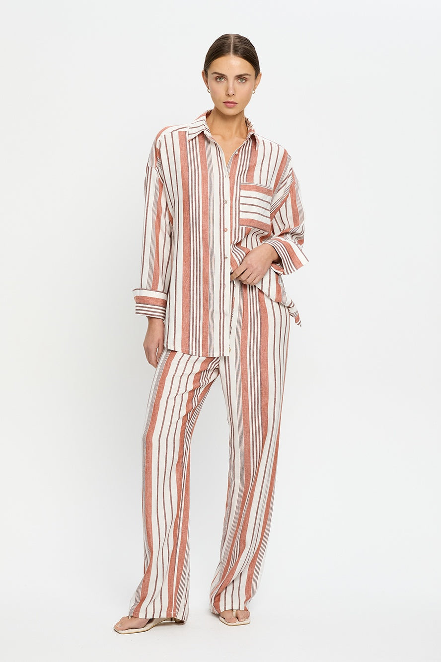 Elms Trousers | Rust/Ivory