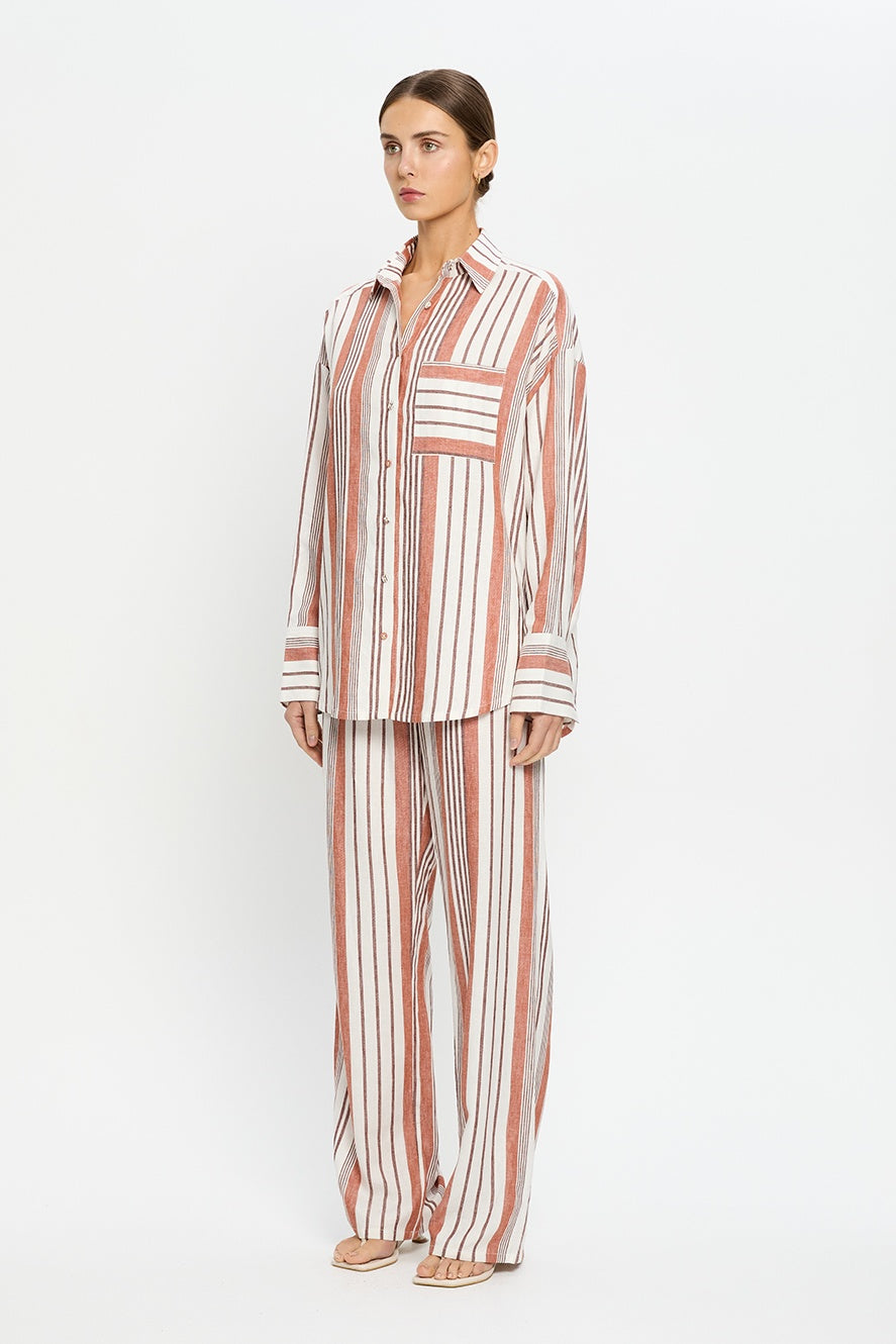 Elms Trousers | Rust/Ivory