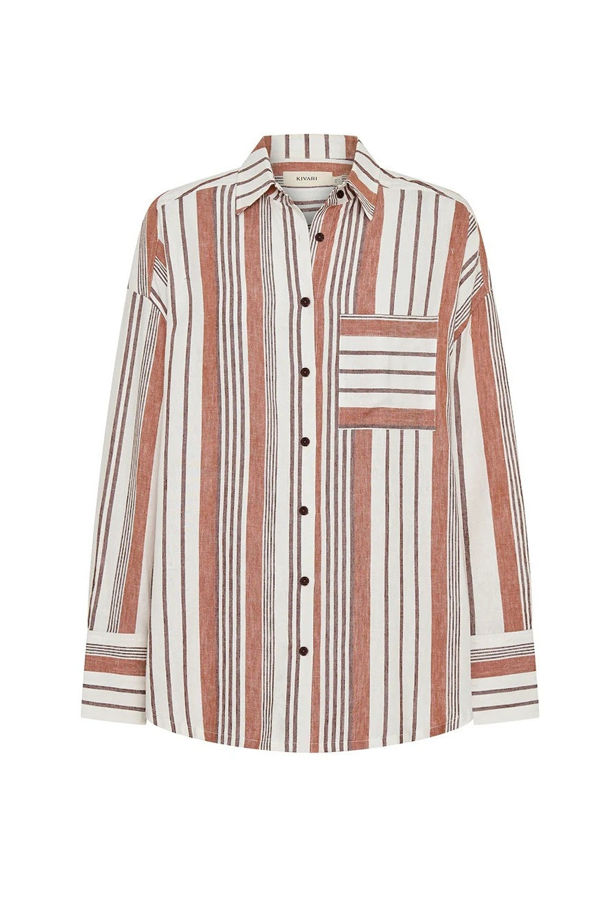 Elms Shirt | Rust/Ivory