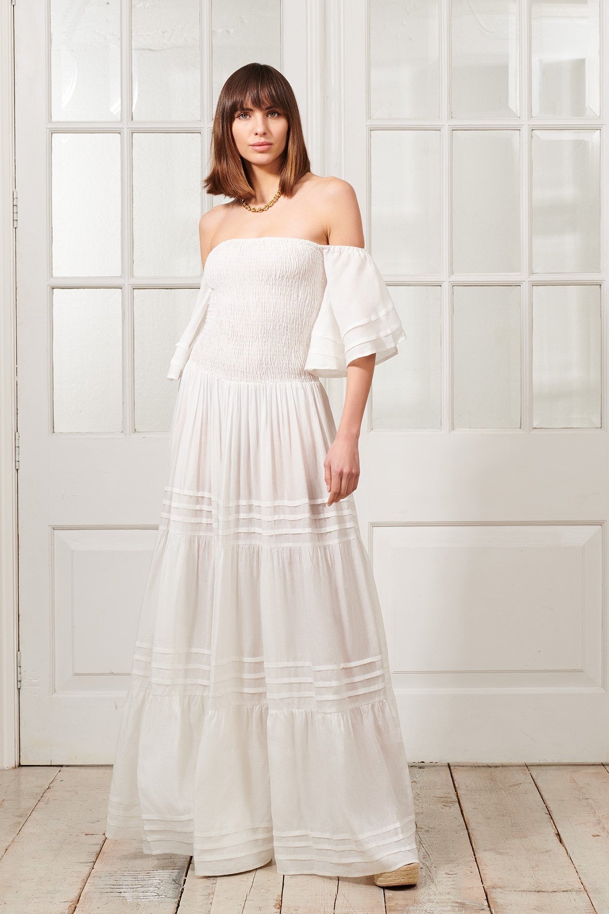 Valentina Dress in LENZING Linen | Soft White - FINAL SALE