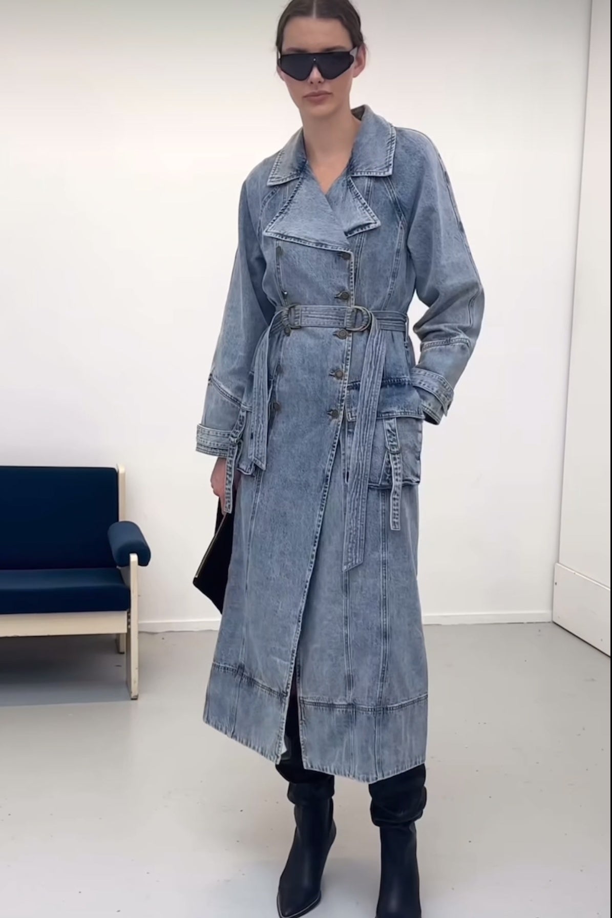 Olivia Denim Trench Coat Dress | FINAL SALE