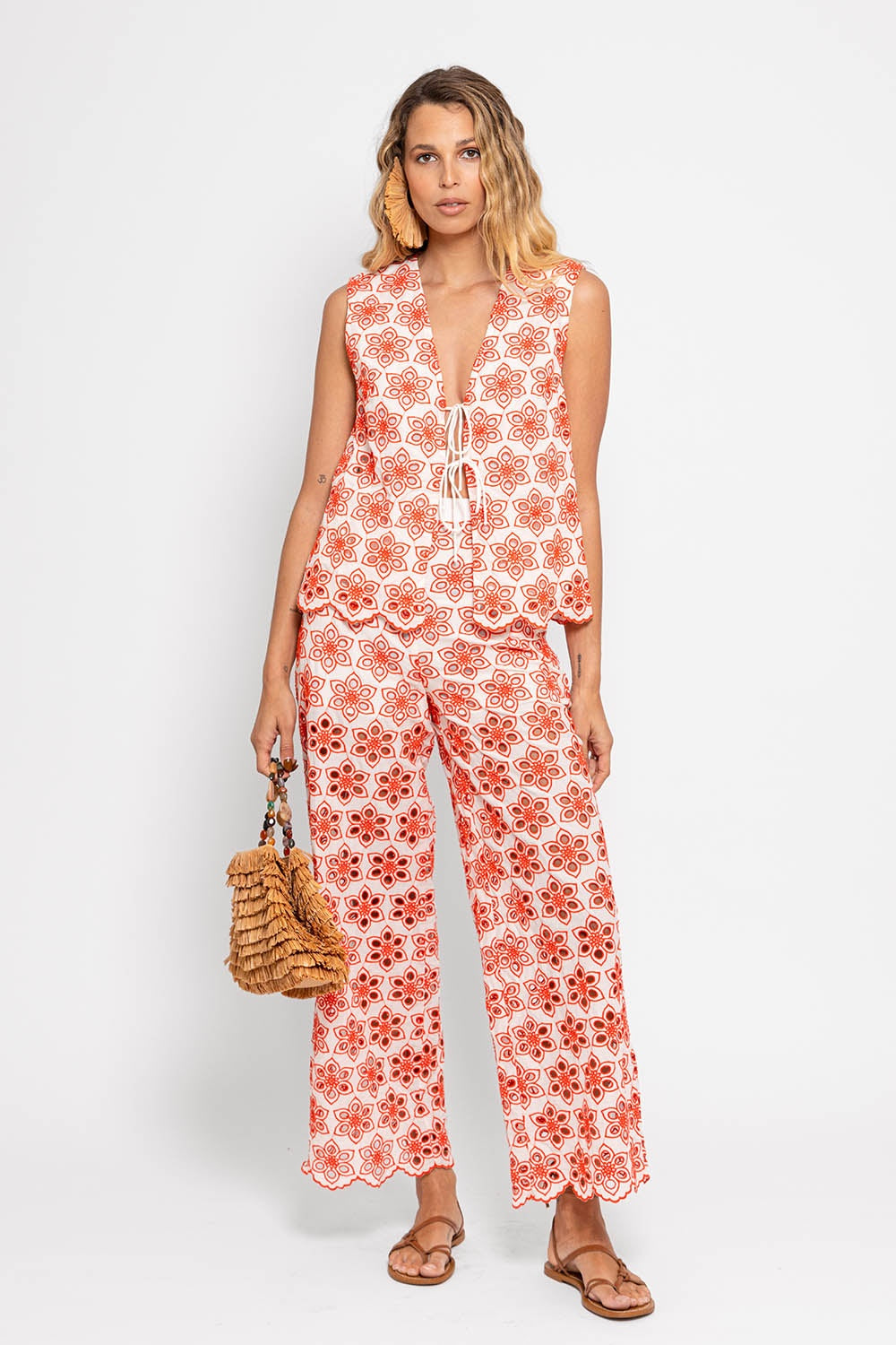 Bao Top Red Eyelet | FINAL SALE