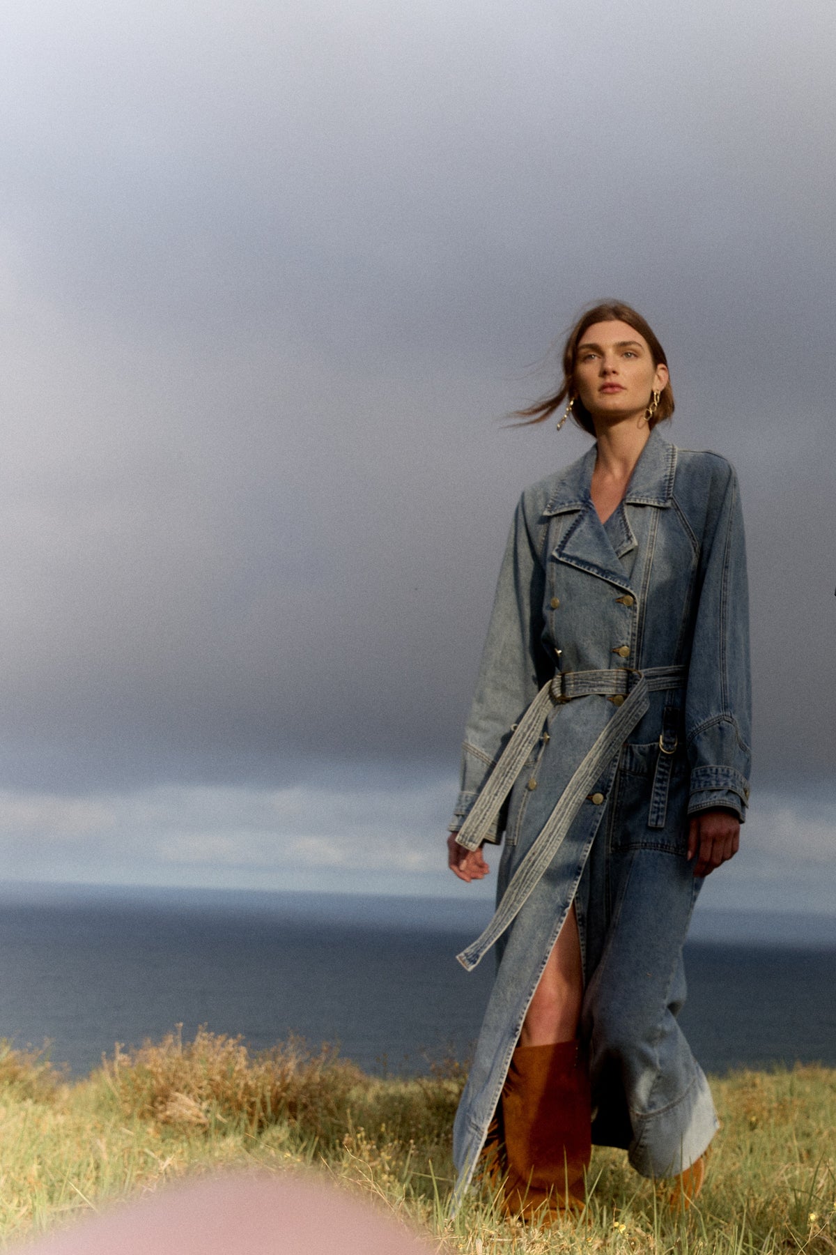 Olivia Denim Trench Coat Dress | FINAL SALE