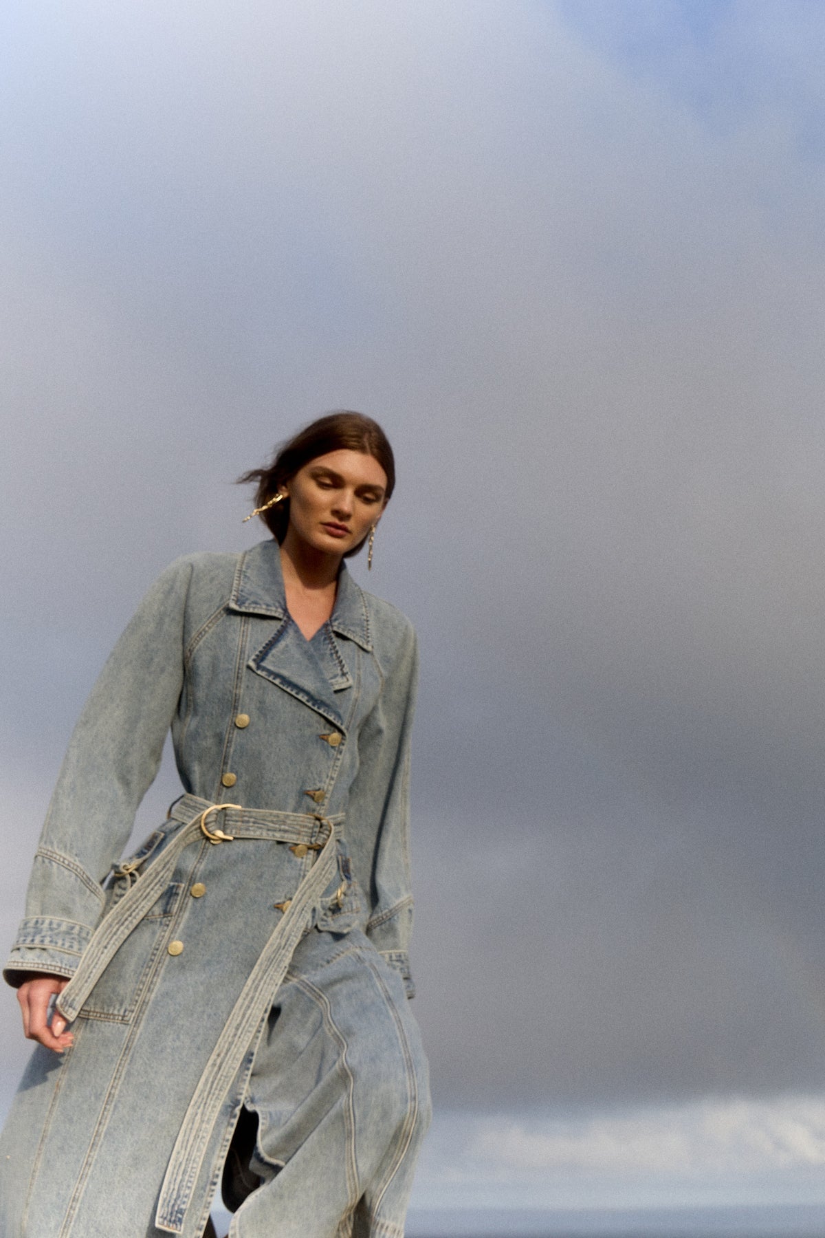 Olivia Denim Trench Coat Dress | FINAL SALE