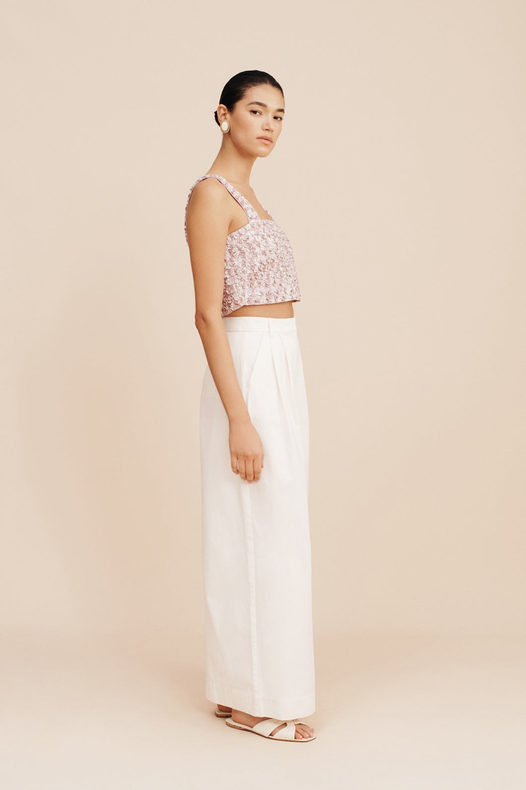 LENA CROP TOP - VINTAGE STRIPE - FINAL SALE