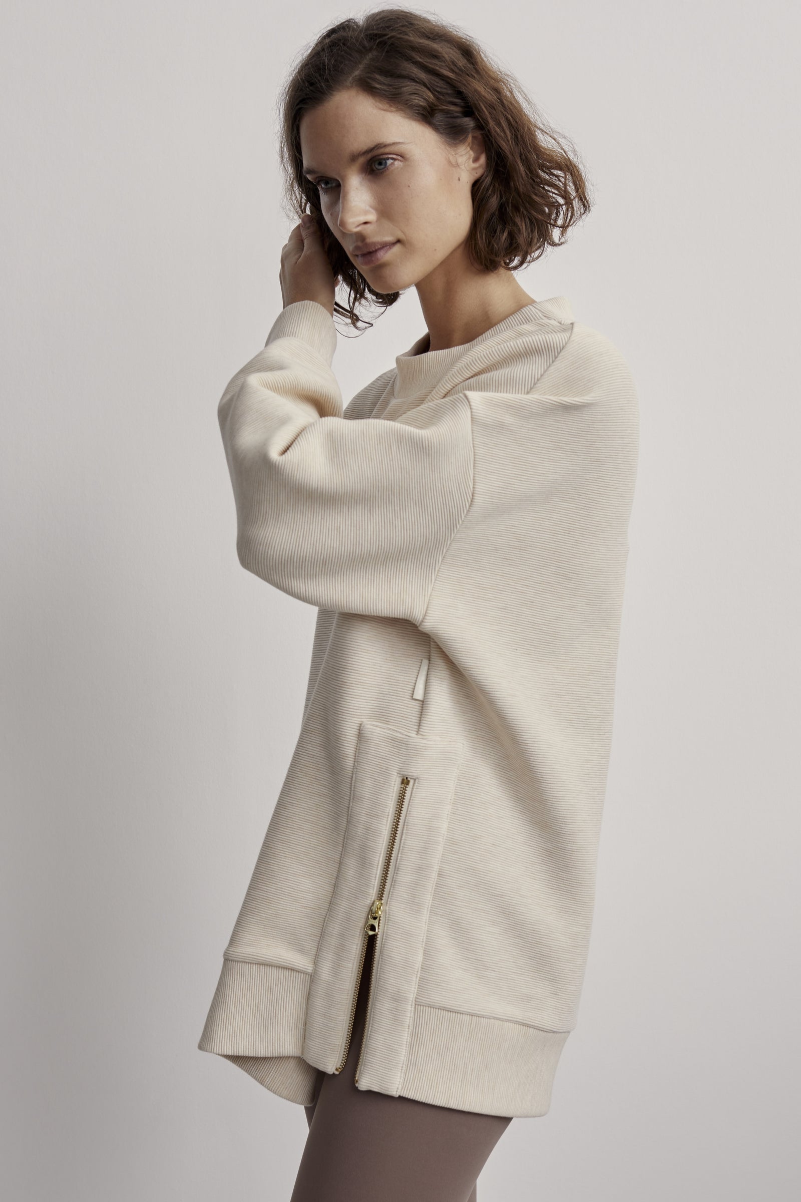 Mae Boyfriend Sweat | Oatmeal Marl- FINAL SALE