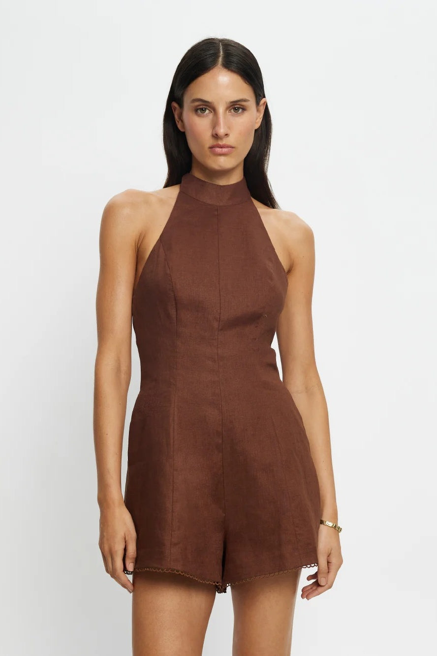 Maxine Playsuit | Mocha
