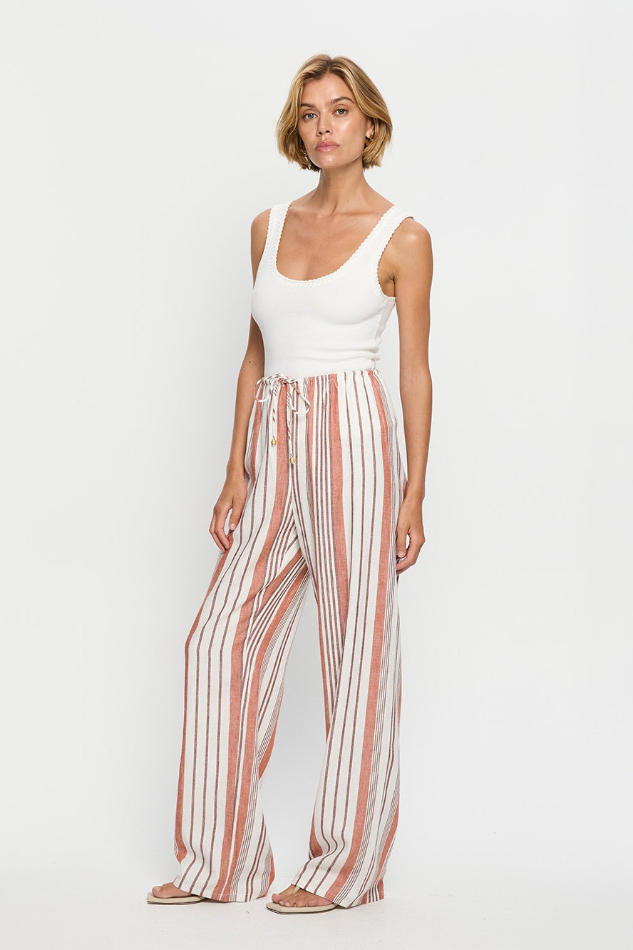 Elms Trousers | Rust/Ivory