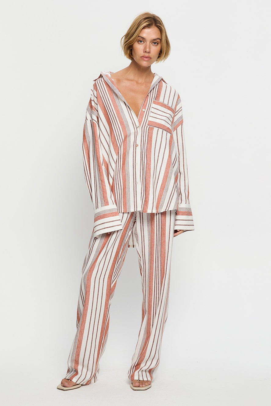 Elms Shirt | Rust/Ivory