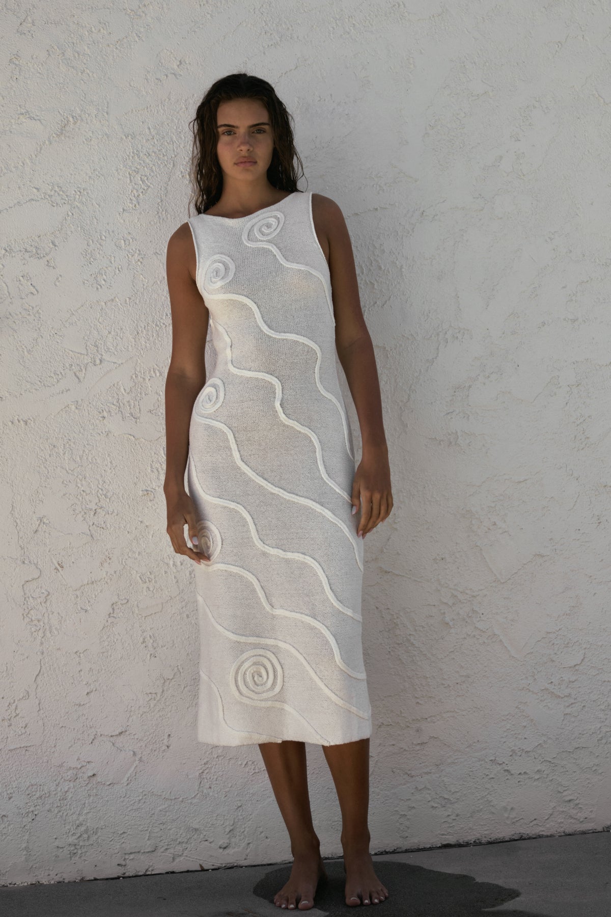 SHEA ORGANIC COTTON SWIRL KNIT DRESS - FINAL SALE