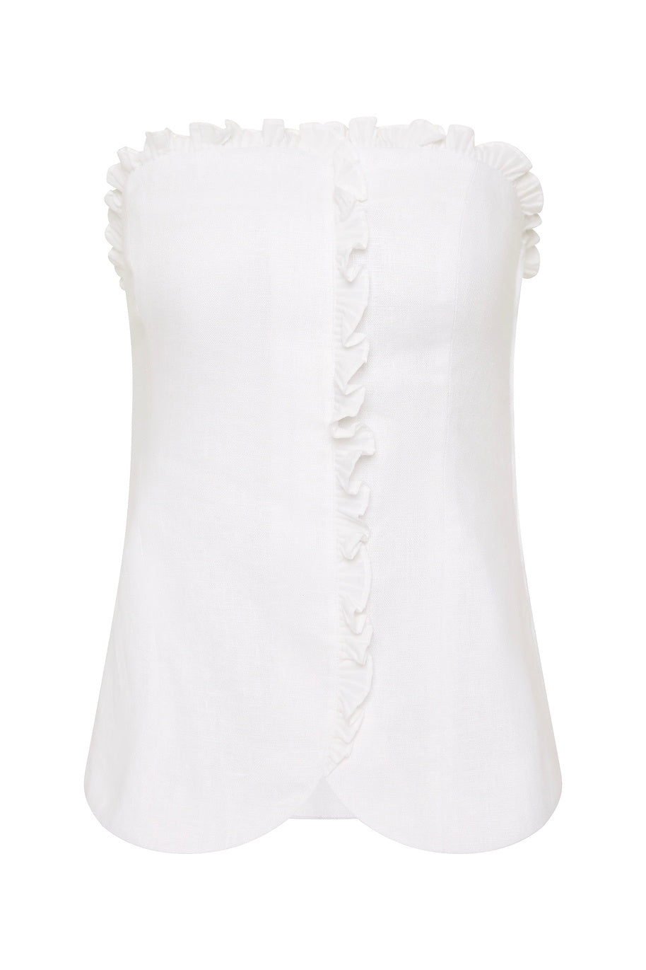 Florence Strapless Linen Top