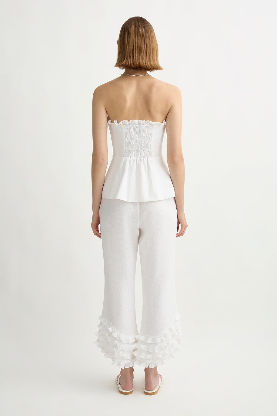 Florence Strapless Linen Top