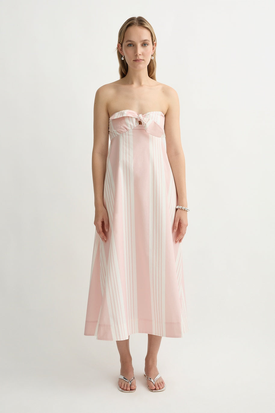 Rosie Stripe Strapless Dress