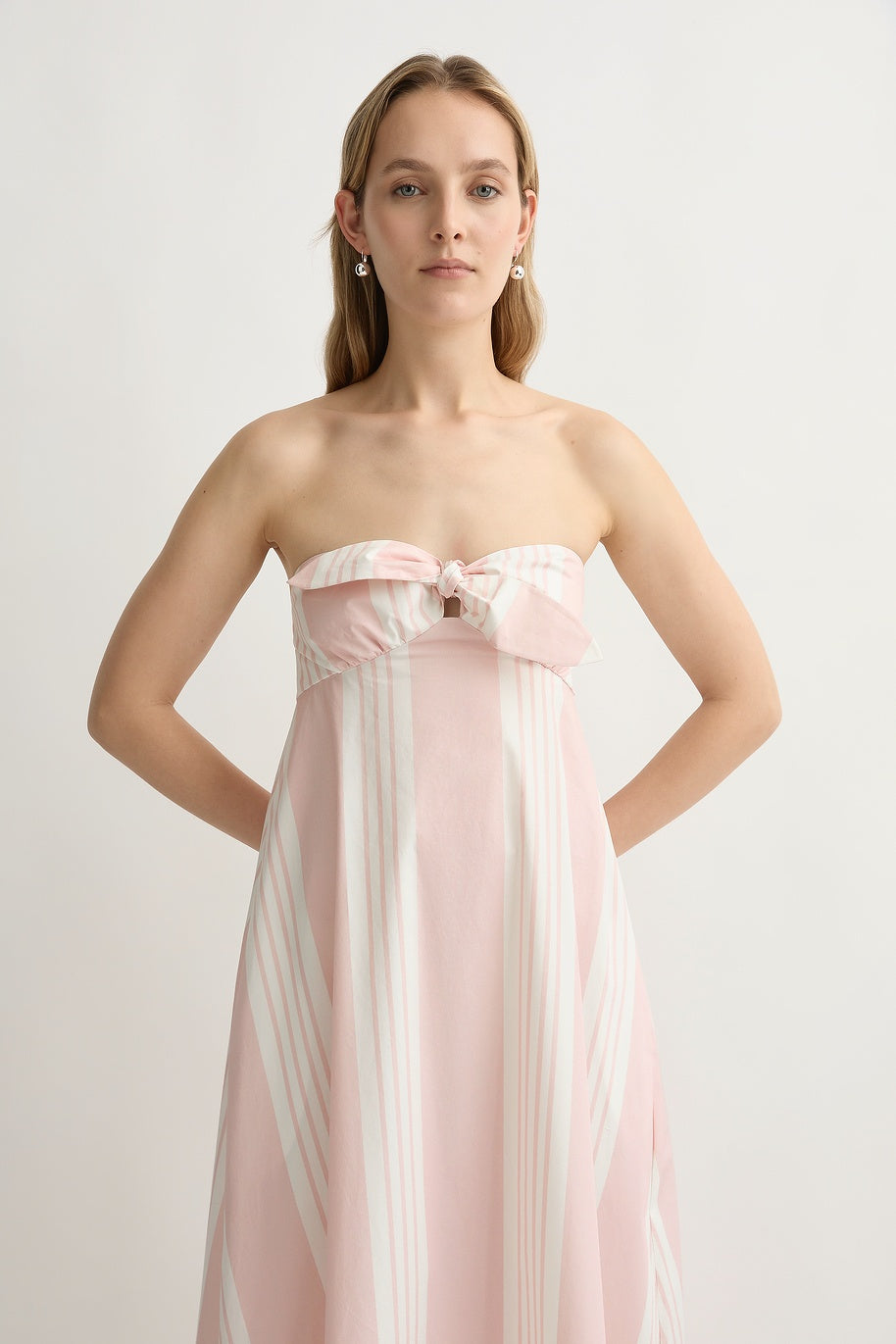 Rosie Stripe Strapless Dress