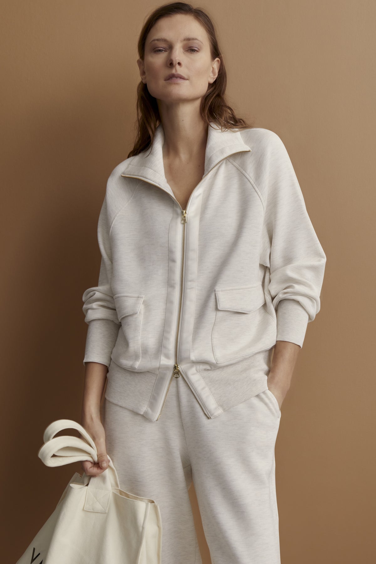 The Relaxed Pant 27.5&quot; | Ivory Marl