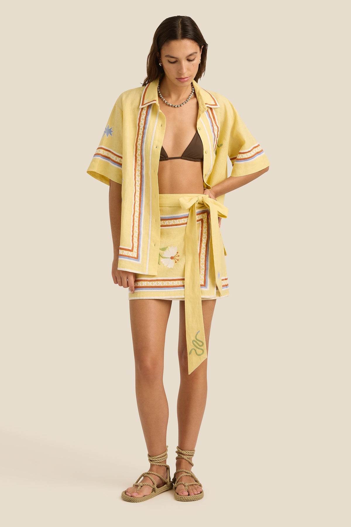 Zuri Mini Skirt Charm Embroidery