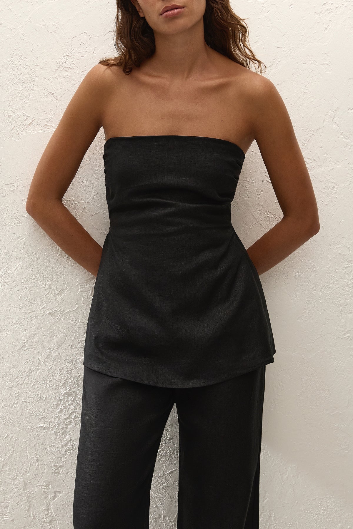 Solmar Linen Top | Black