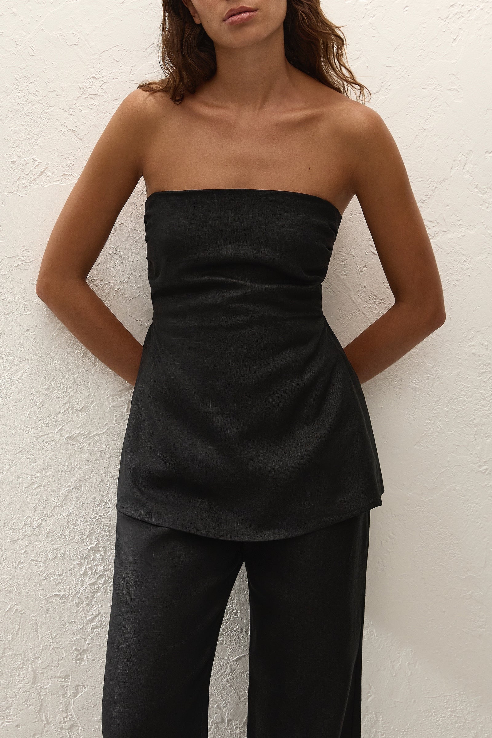 Solmar Linen Top | Black