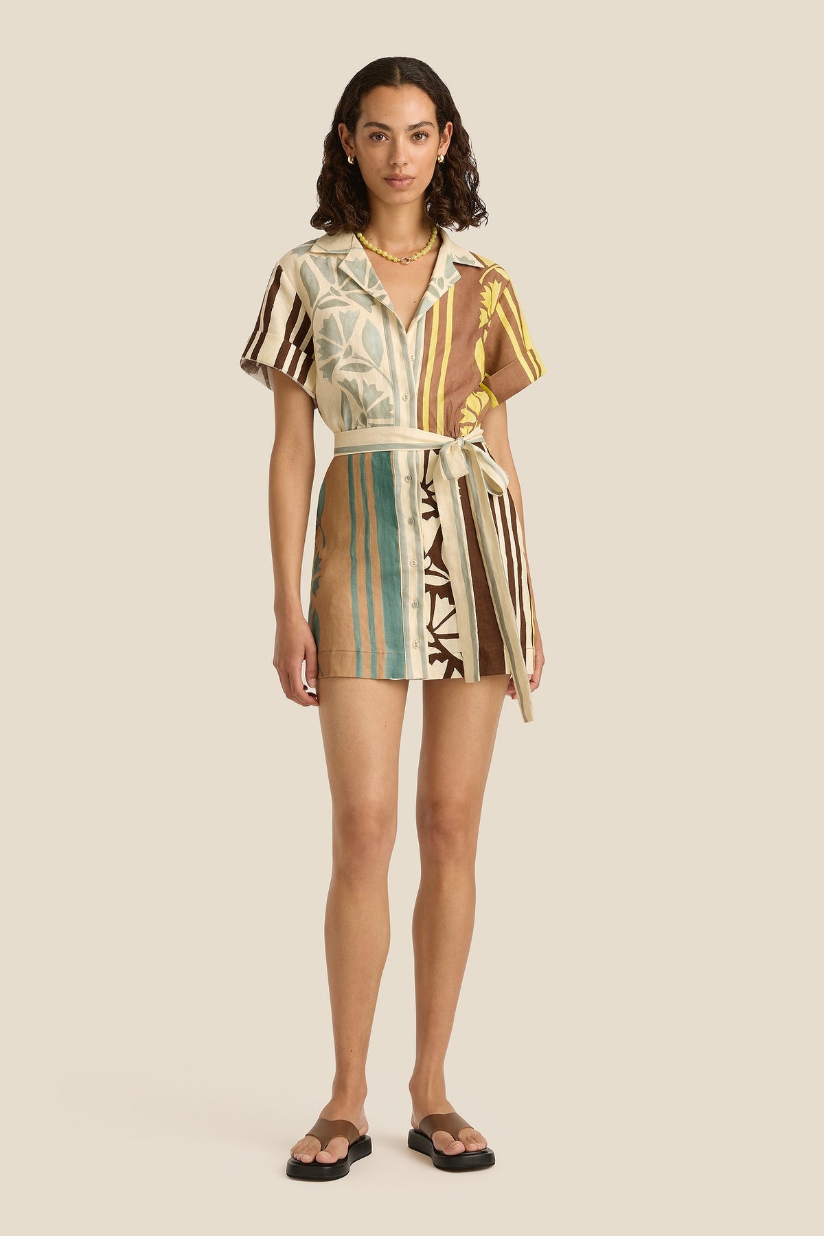 Brodie Mini Dress Clove Patch | FINAL SALE