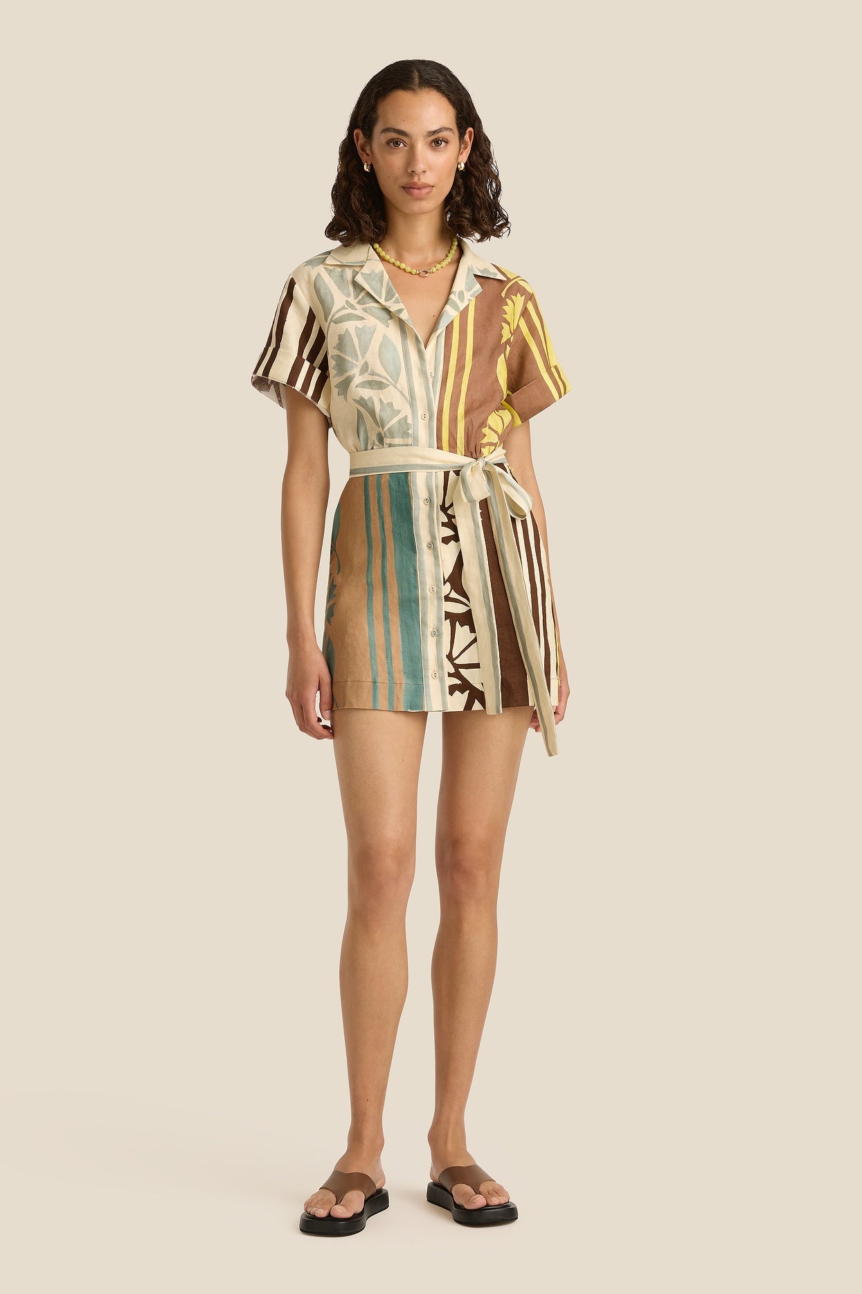 Brodie Mini Dress Clove Patch | FINAL SALE