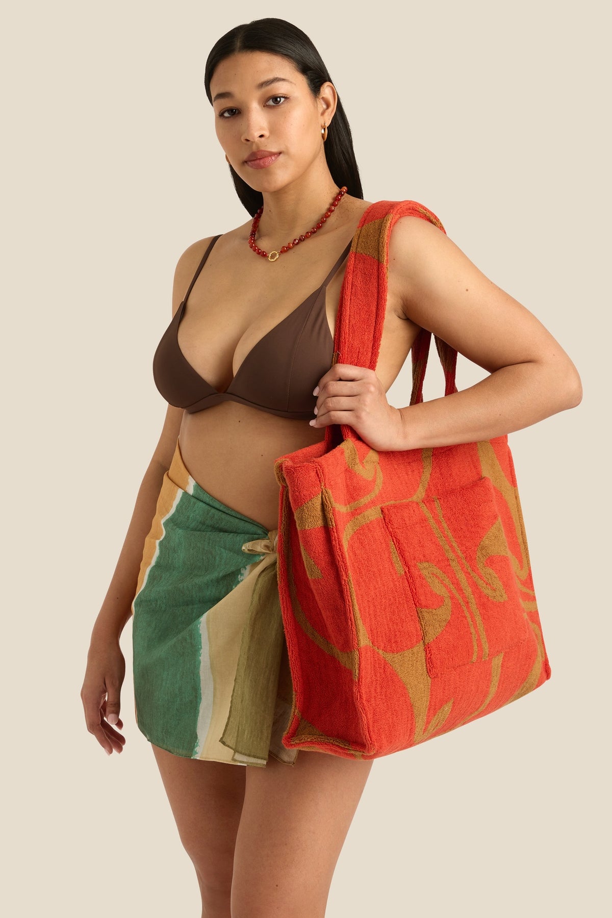 Towelling Beach Bag | Wave Spice - FINAL SALE
