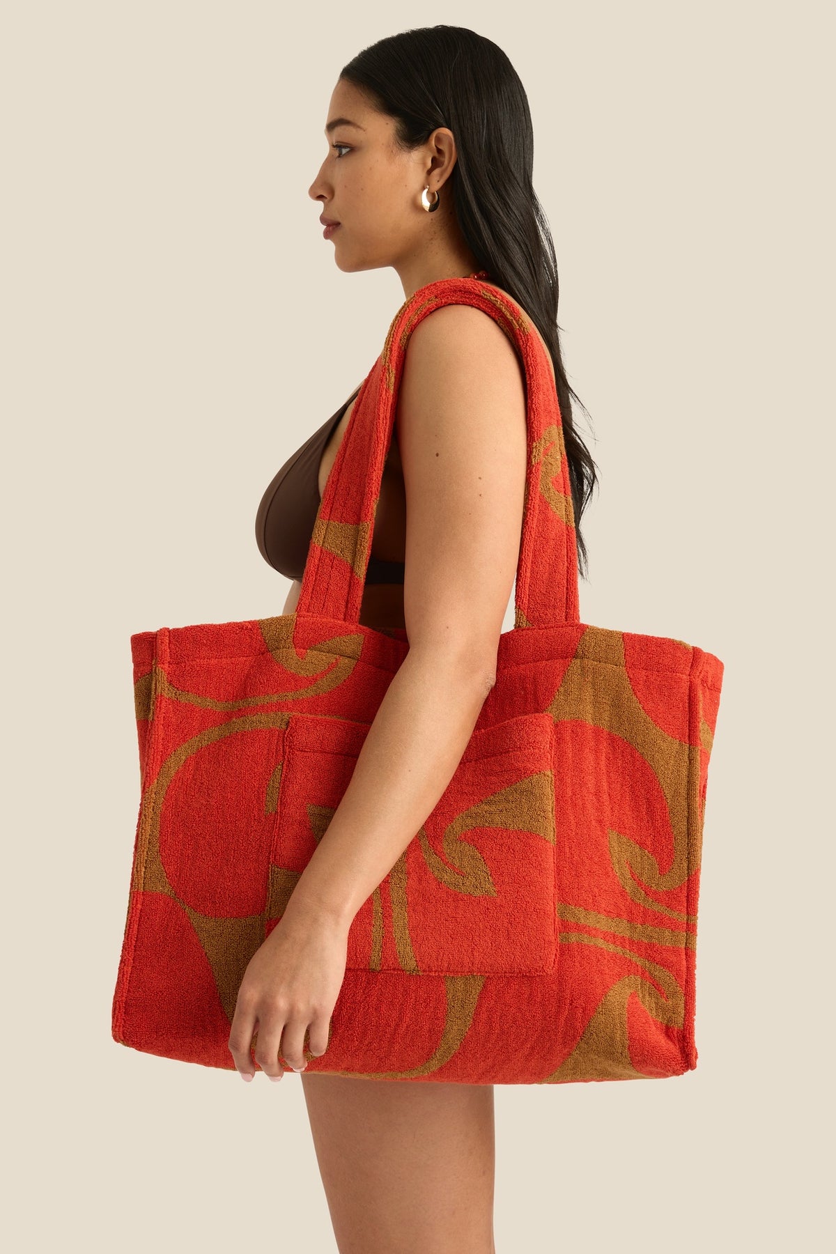 Towelling Beach Bag | Wave Spice - FINAL SALE
